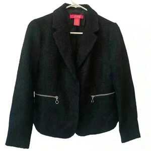 Catherine Malandrino Black Blazer Jacket Women Size 8 Petite